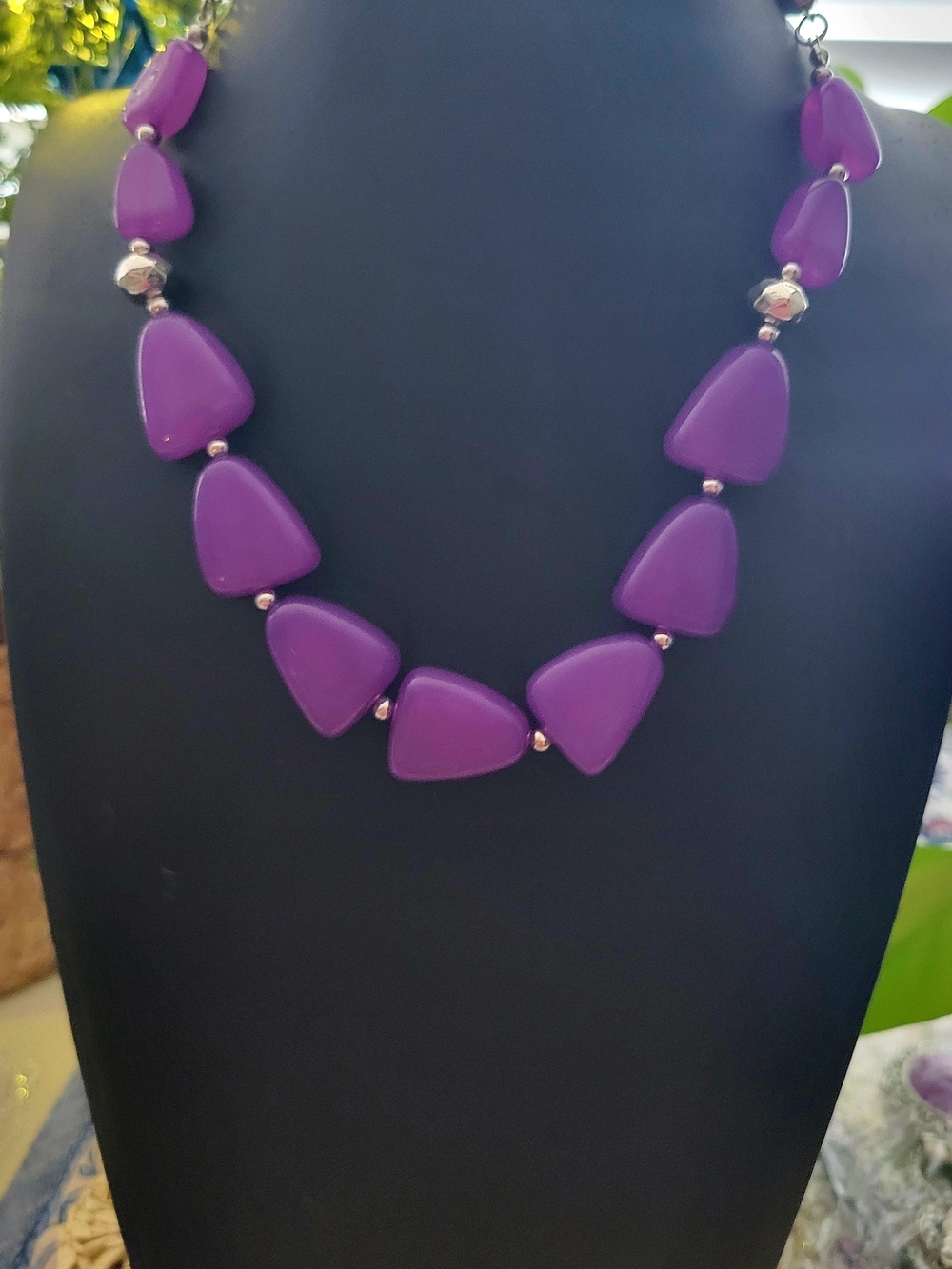 Paparazzi Purple Geo Bead Necklace